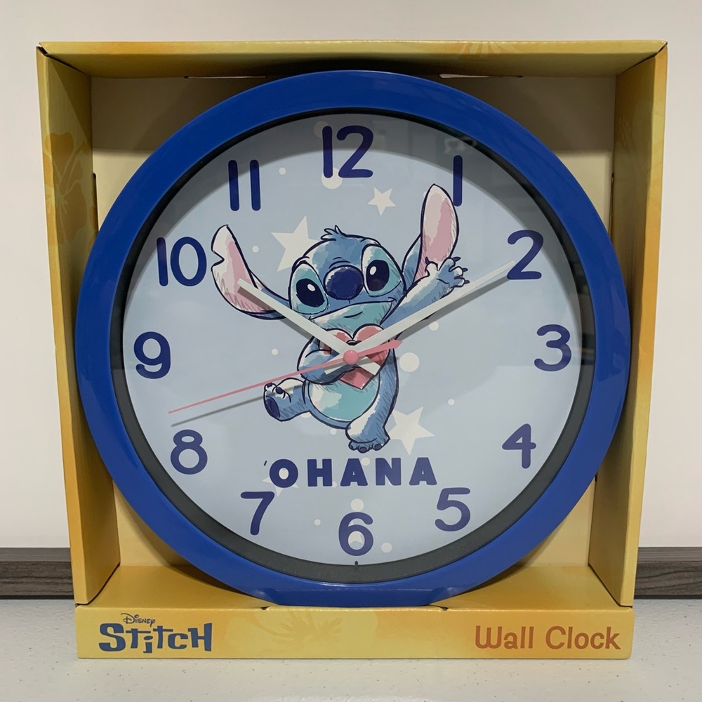 Disney Stitch Analog Wall Clock-New in Box